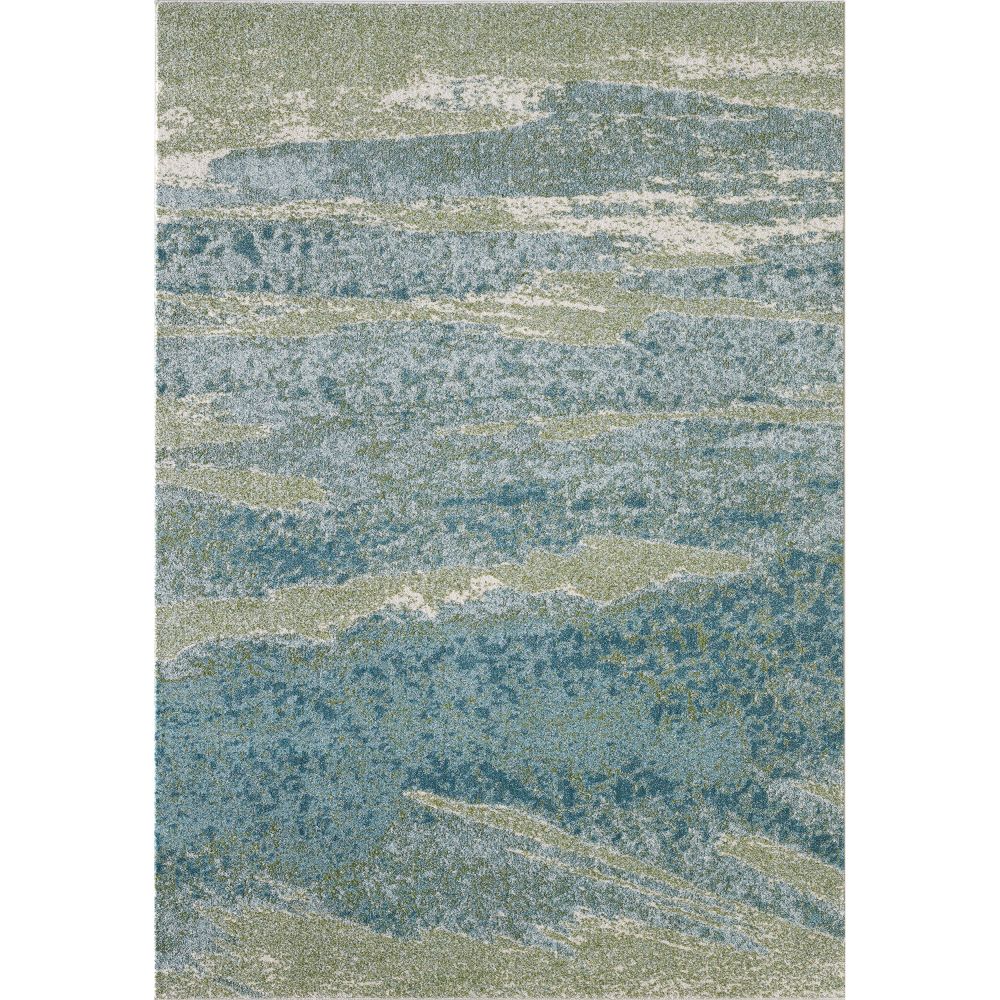 KAS ILL6220 Illusions 6 Ft. 7 In. X 9 Ft. 6 In. Rectangle Rug in Ocean